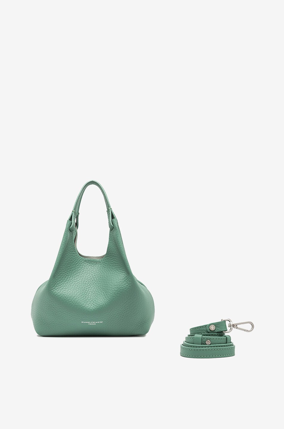 GIANNI CHIARINI Handtasche aus genarbtem Leder Dua Damen DUNKELGRÜN 5