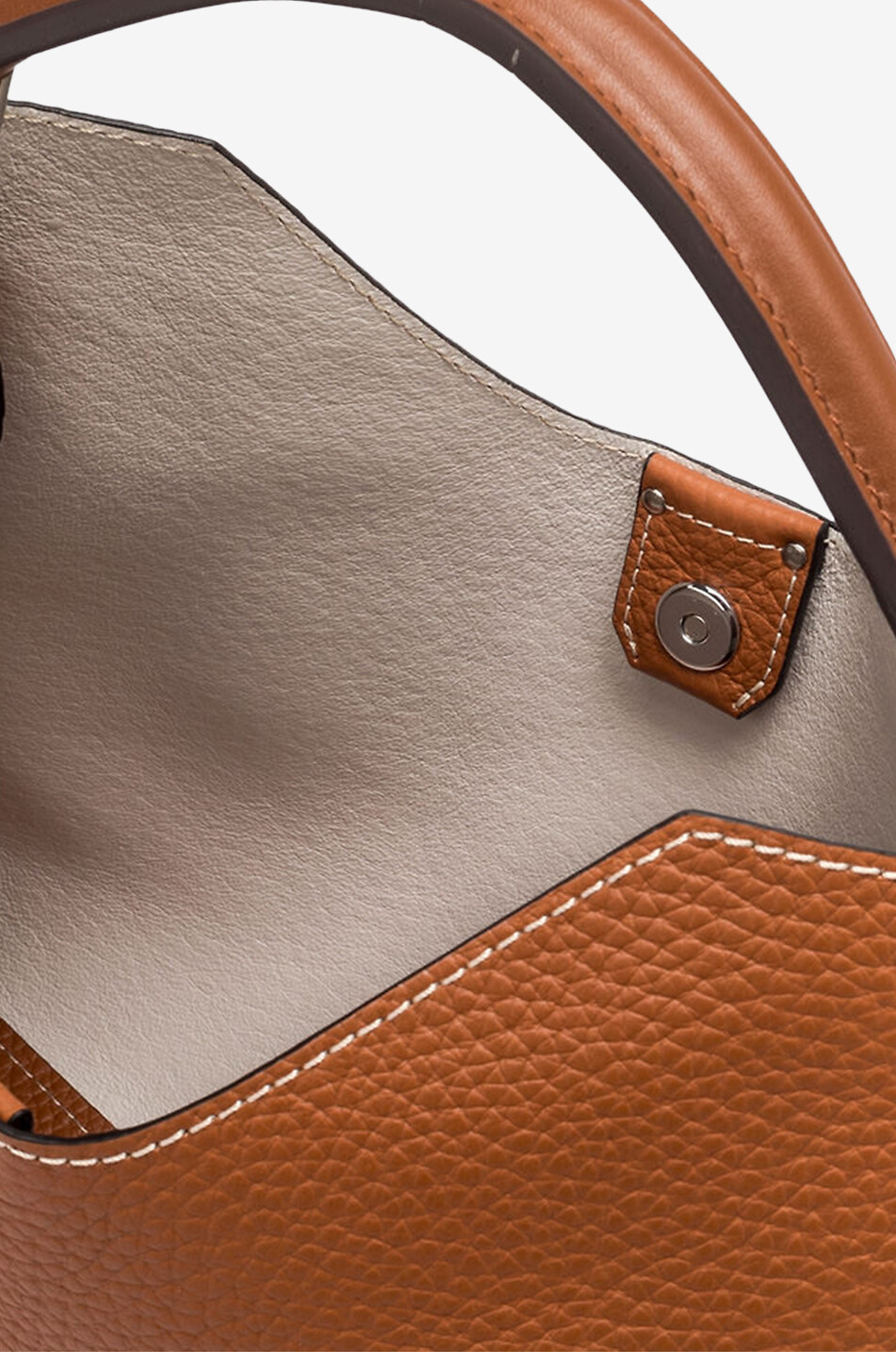 GIANNI CHIARINI Aurora grained leather handbag Women LIGHT BROWN 5