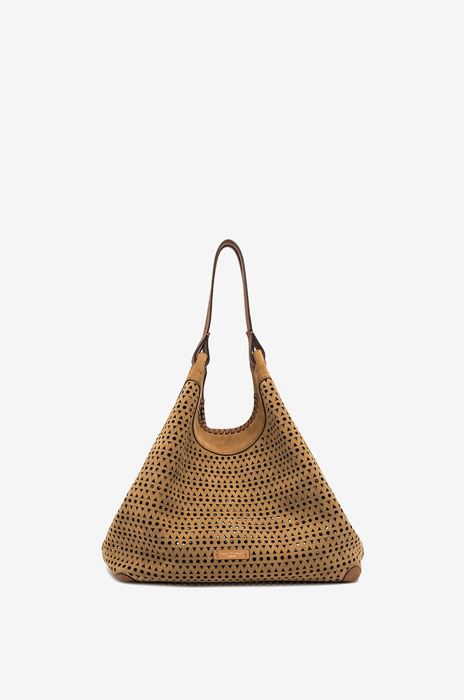 GIANNI CHIARINI Cabas en cuir ajouré Dua Femme MARRON CLAIR 4