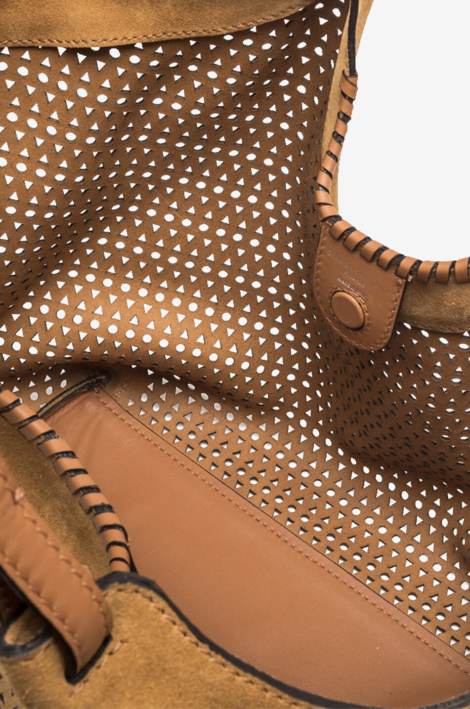 GIANNI CHIARINI Cabas en cuir ajouré Dua Femme MARRON CLAIR 7