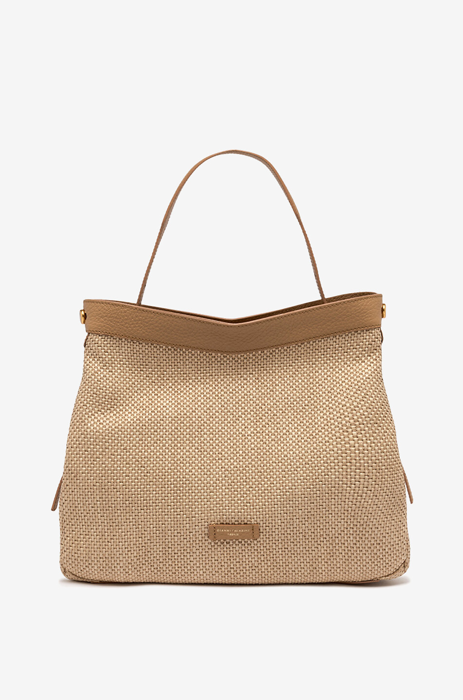 GIANNI CHIARINI Umhängetasche aus Bast und Rindsleder Ottavia Damen BEIGE 1
