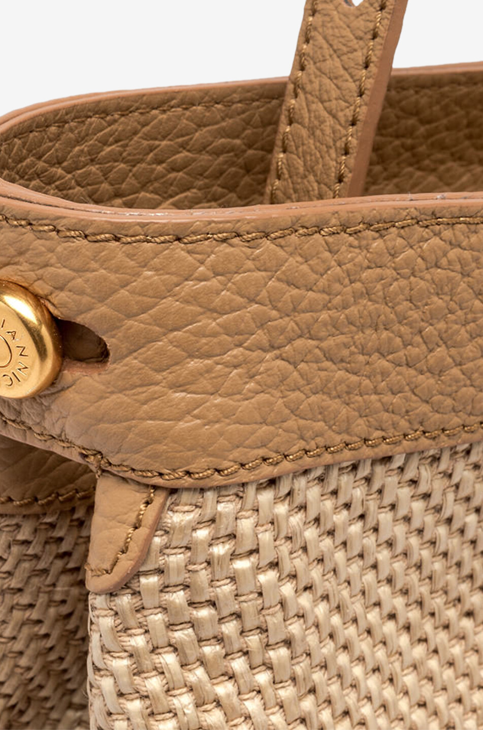 GIANNI CHIARINI Umhängetasche aus Bast und Rindsleder Ottavia Damen BEIGE 5