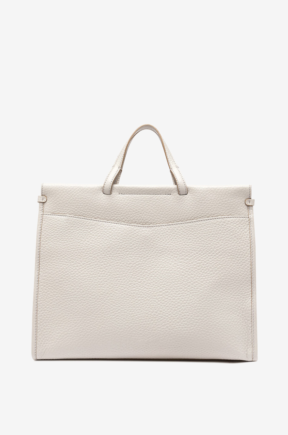 GIANNI CHIARINI Lavinia grained leather tote bag Women WHITE 1