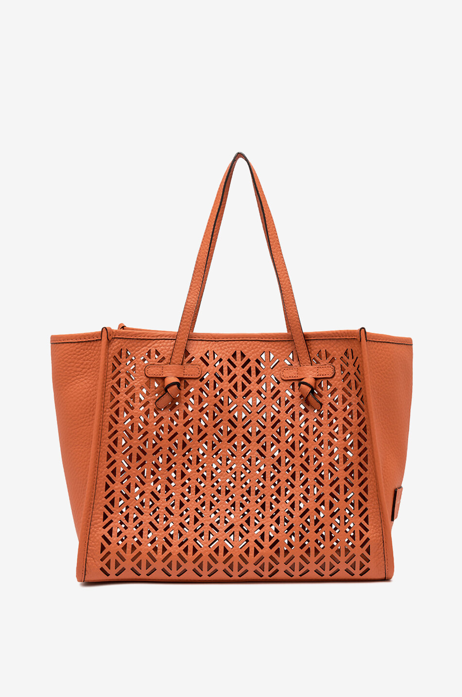 GIANNI CHIARINI Shopper aus gestanztem genarbtem Leder Marcella Damen DUNKELORANGE 5