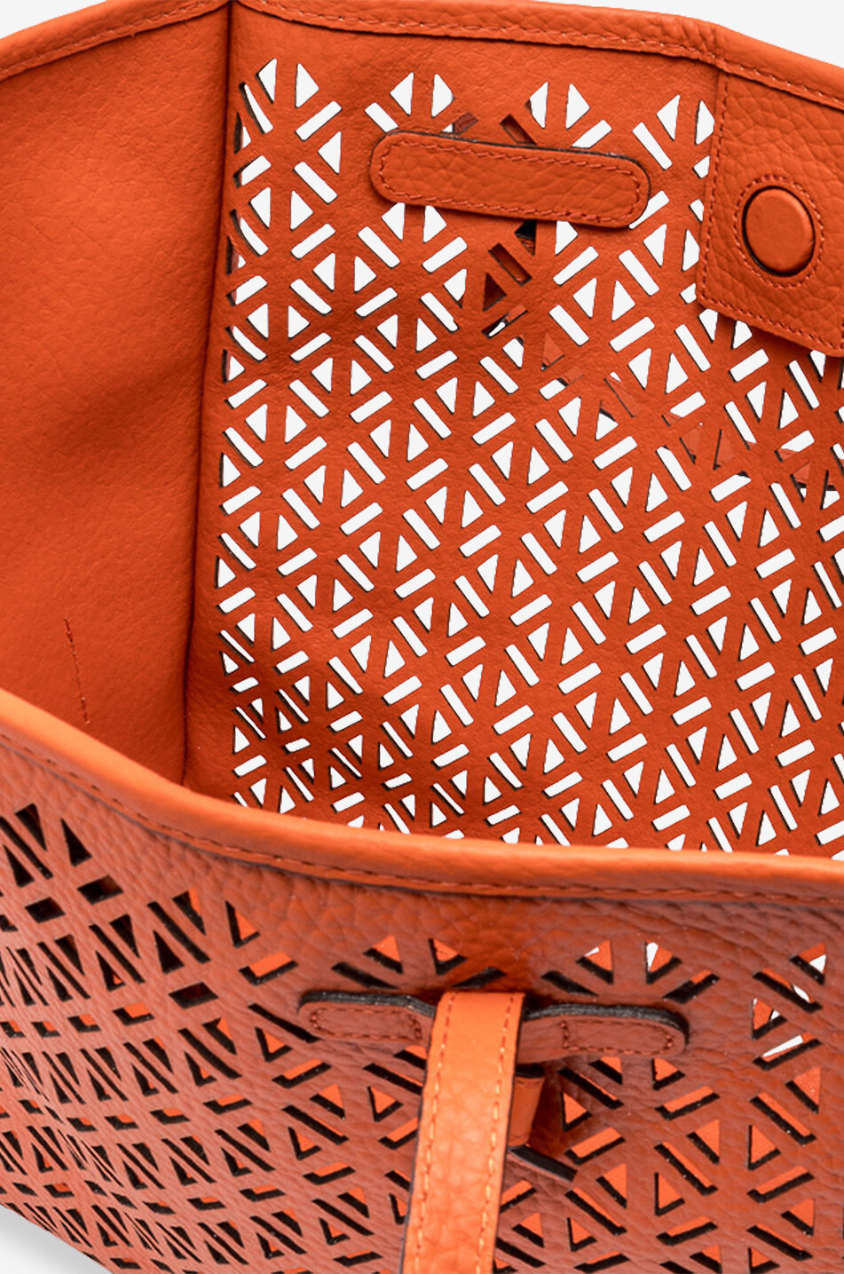 GIANNI CHIARINI Shopper aus gestanztem genarbtem Leder Marcella Damen DUNKELORANGE 6