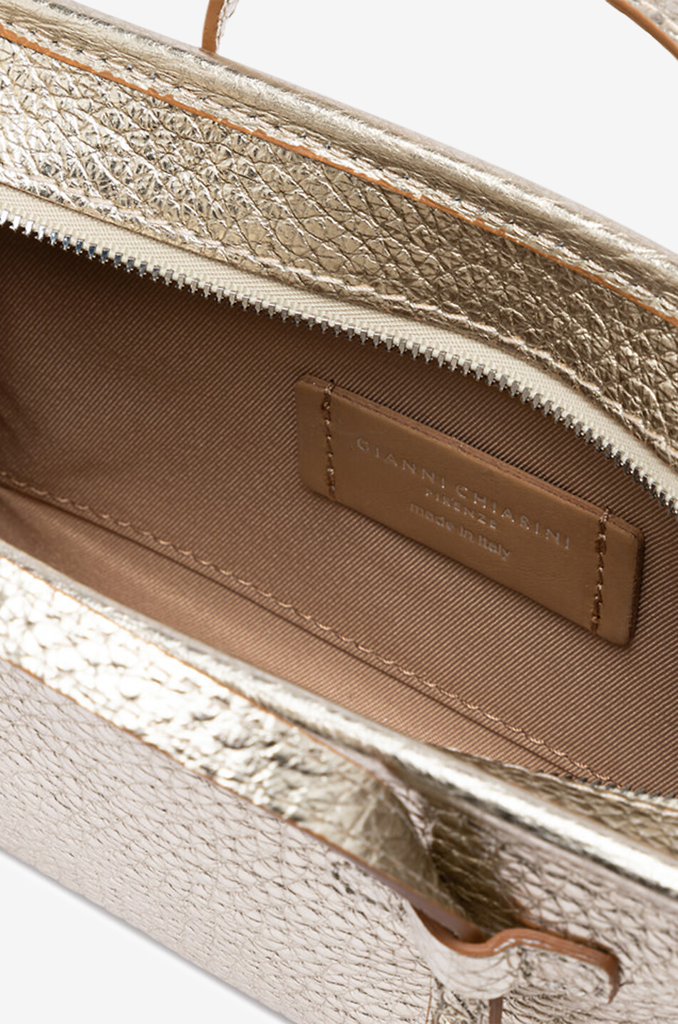 GIANNI CHIARINI Handtasche aus genarbtem Metallicleder Marcella Joy Damen GOLDEN 7