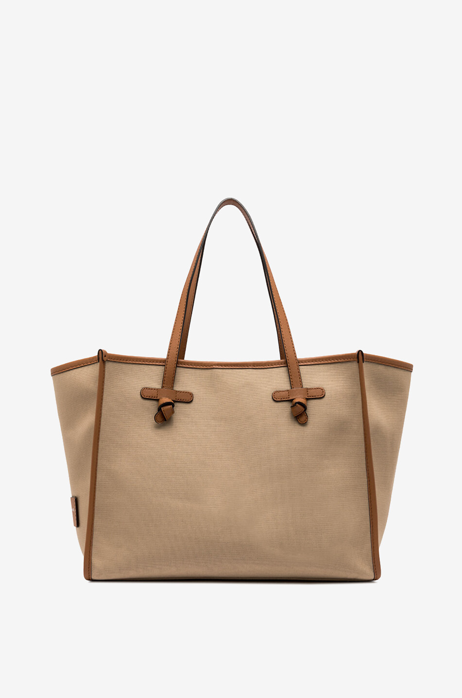 Marcella canvas and leather tote bag