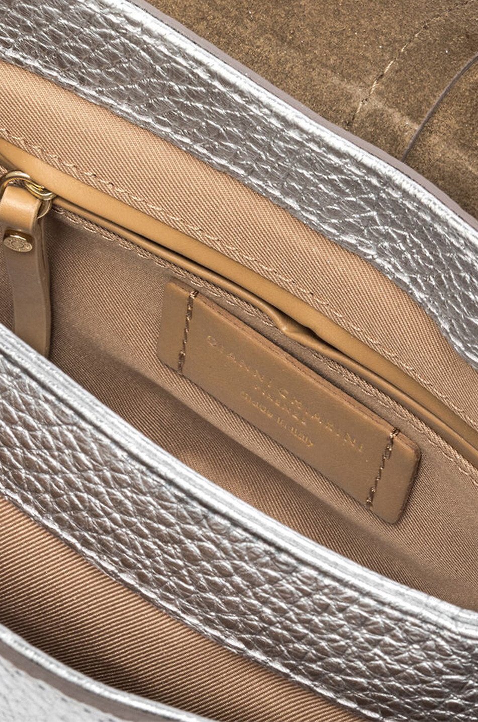 GIANNI CHIARINI Handtasche aus Rindsleder Helena Round Damen GRAU 5