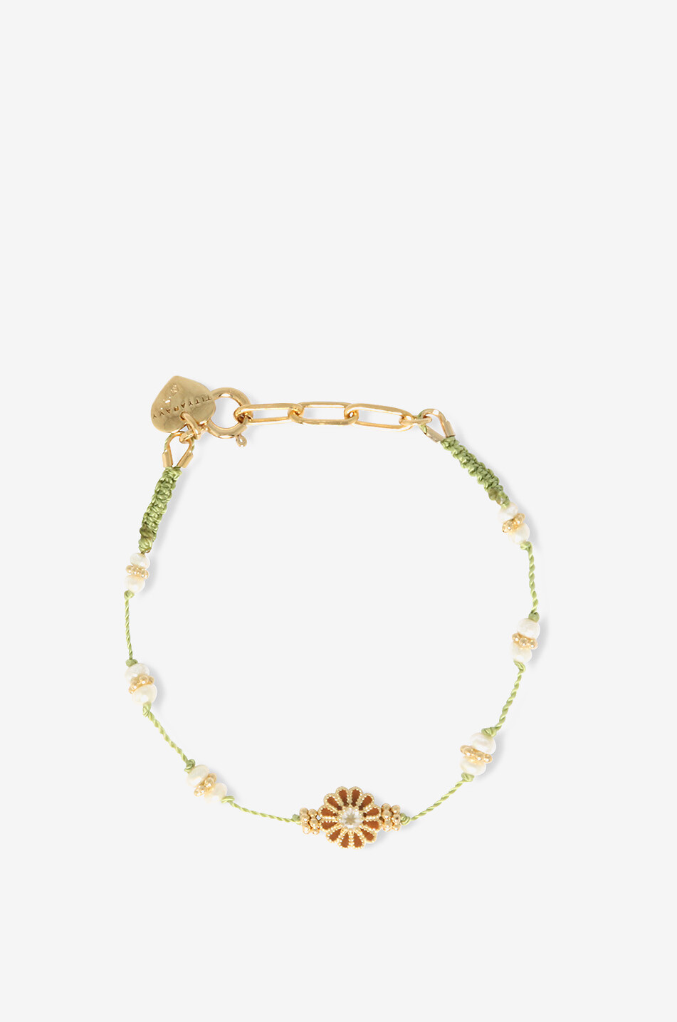 Kordelarmband mit Perlen und Rosenquarz Malä-Saï