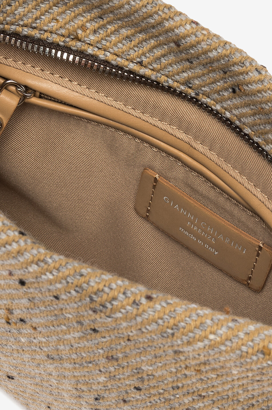GIANNI CHIARINI Brenda tweed shoulder bag Women BEIGE 5
