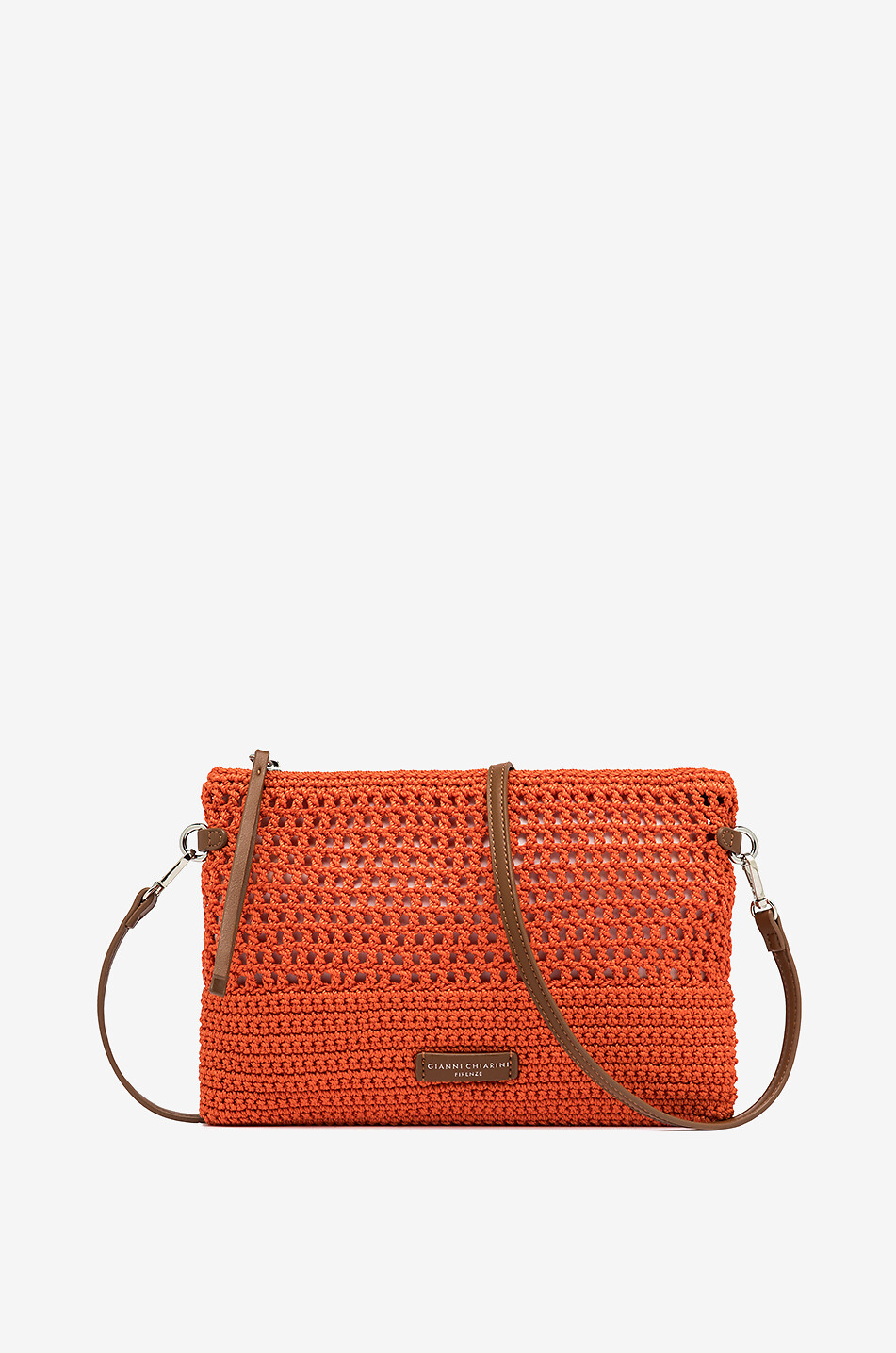 GIANNI CHIARINI Sac porté épaule crochetée Victoria Femme ORANGE FONCÉ 1