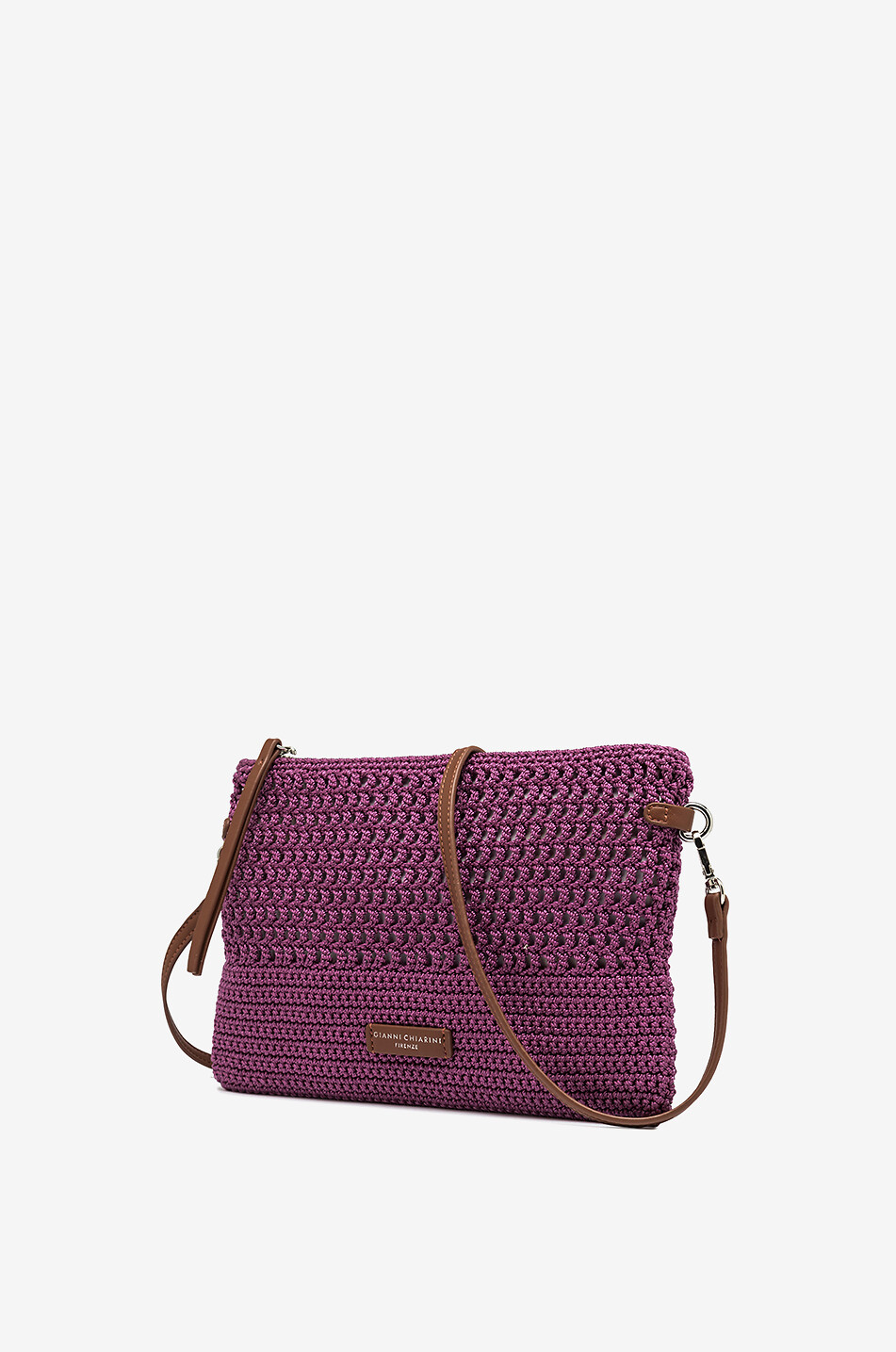 GIANNI CHIARINI Sac porté épaule crochetée Victoria Femme VIOLET FONCÉ 3
