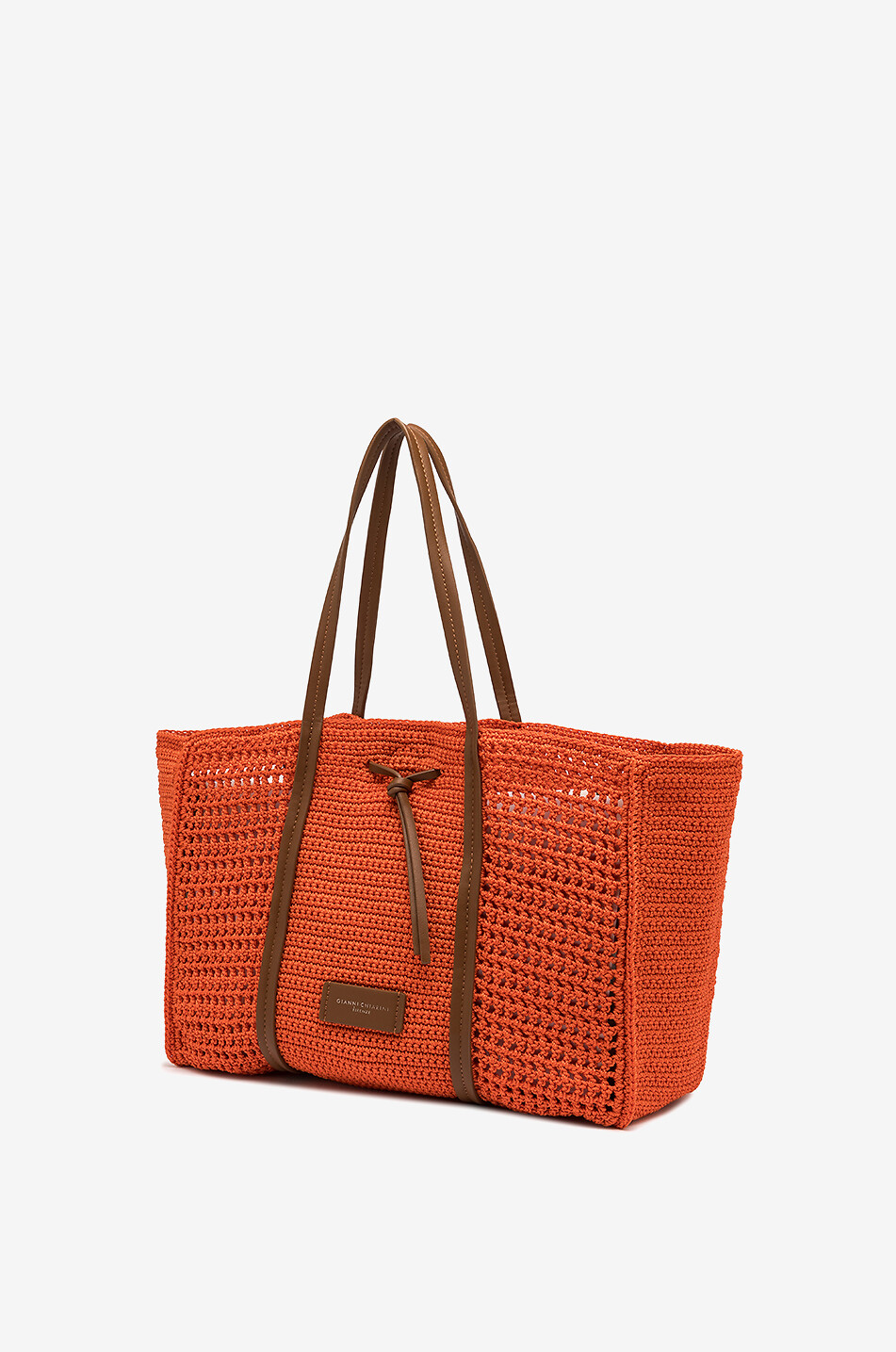 GIANNI CHIARINI Sac cabas crocheté Victoria Femme ORANGE FONCÉ 3