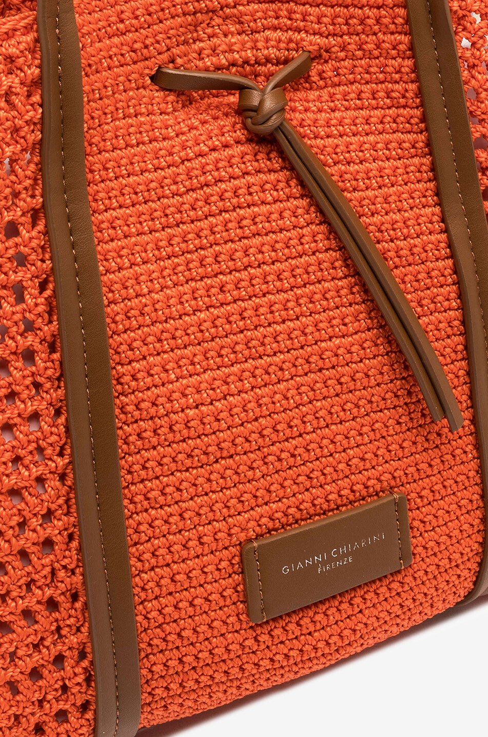 GIANNI CHIARINI Sac cabas crocheté Victoria Femme ORANGE FONCÉ 4