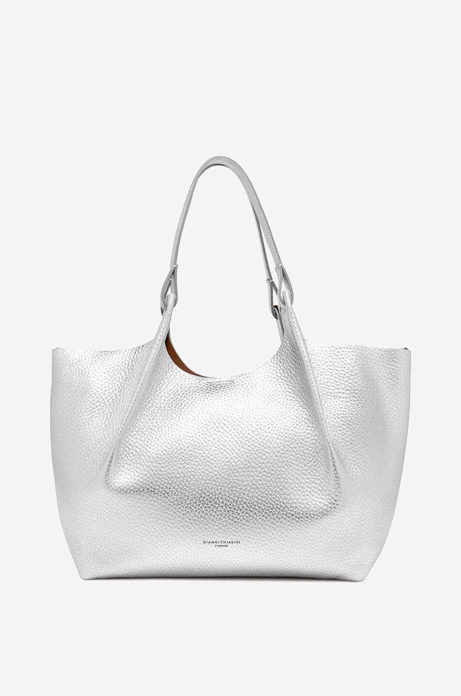 GIANNI CHIARINI Tasche aus genarbtem Leder Dua Damen GRAU 1
