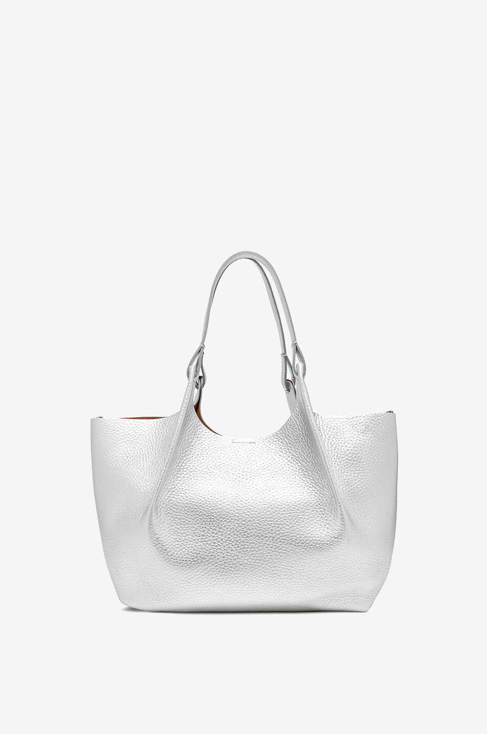 GIANNI CHIARINI Tasche aus genarbtem Leder Dua Damen GRAU 4