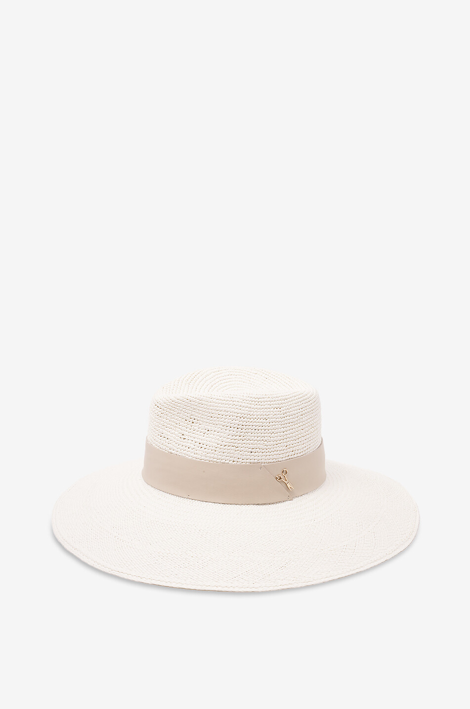 CATARZI 1910 Fedora à bord large Stromboli Femme BLANC CASSE 1