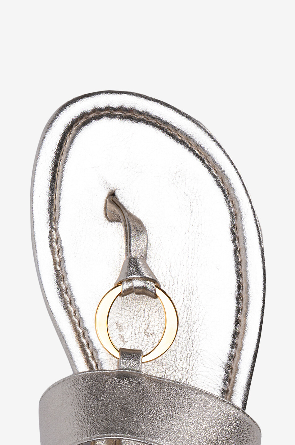 Tongs en cuir brillant Olivia