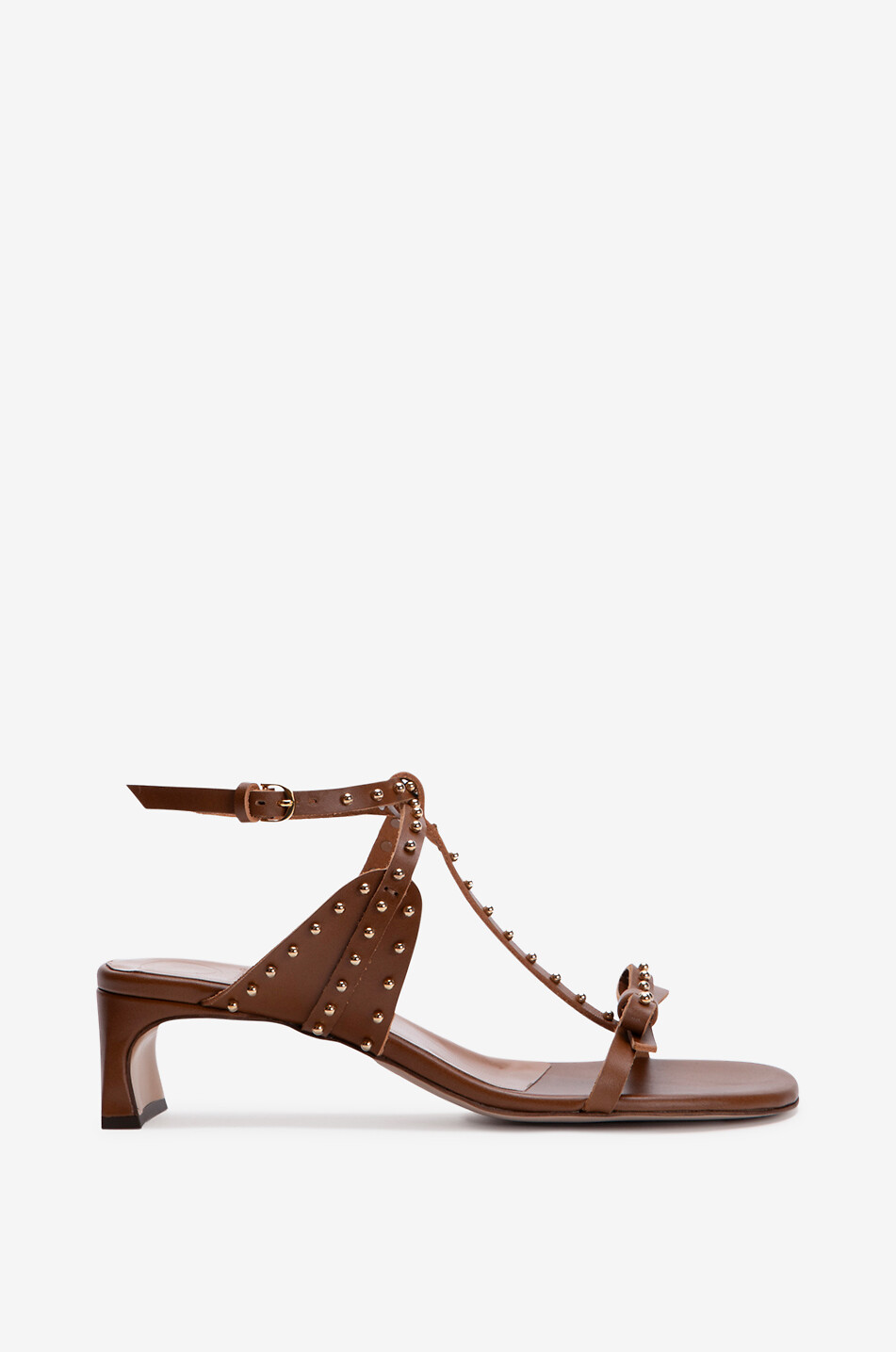 Jackie smooth leather heeled sandals