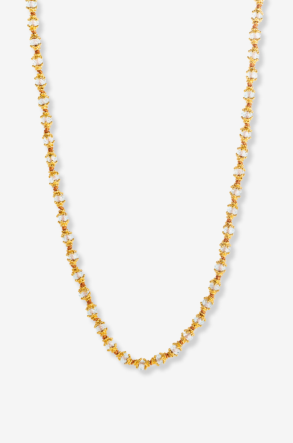 TITYARAVY Kamilah gold-plated silver and aquamarine necklace Women ORANGE 1