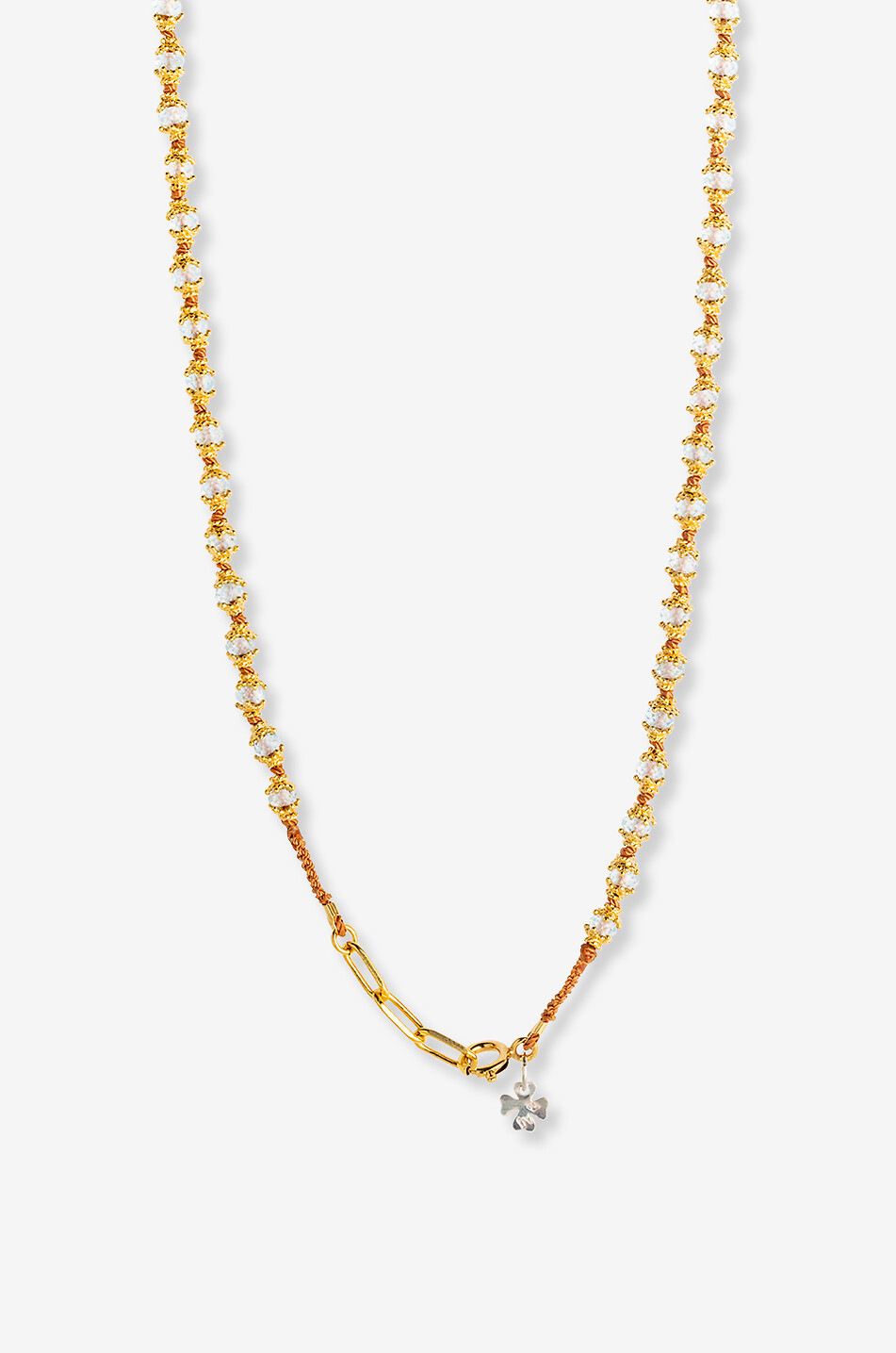 TITYARAVY Kamilah gold-plated silver and aquamarine necklace Women ORANGE 2