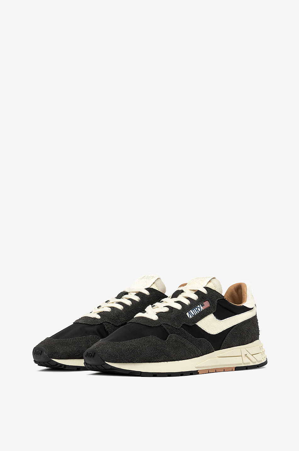 AUTRY Niedrige Materialmix-Sneakers Reelwind Low Herren SCHWARZ 2