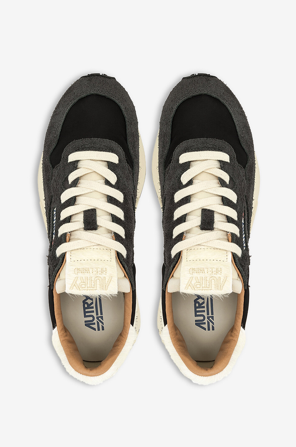 AUTRY Niedrige Materialmix-Sneakers Reelwind Low Herren SCHWARZ 4