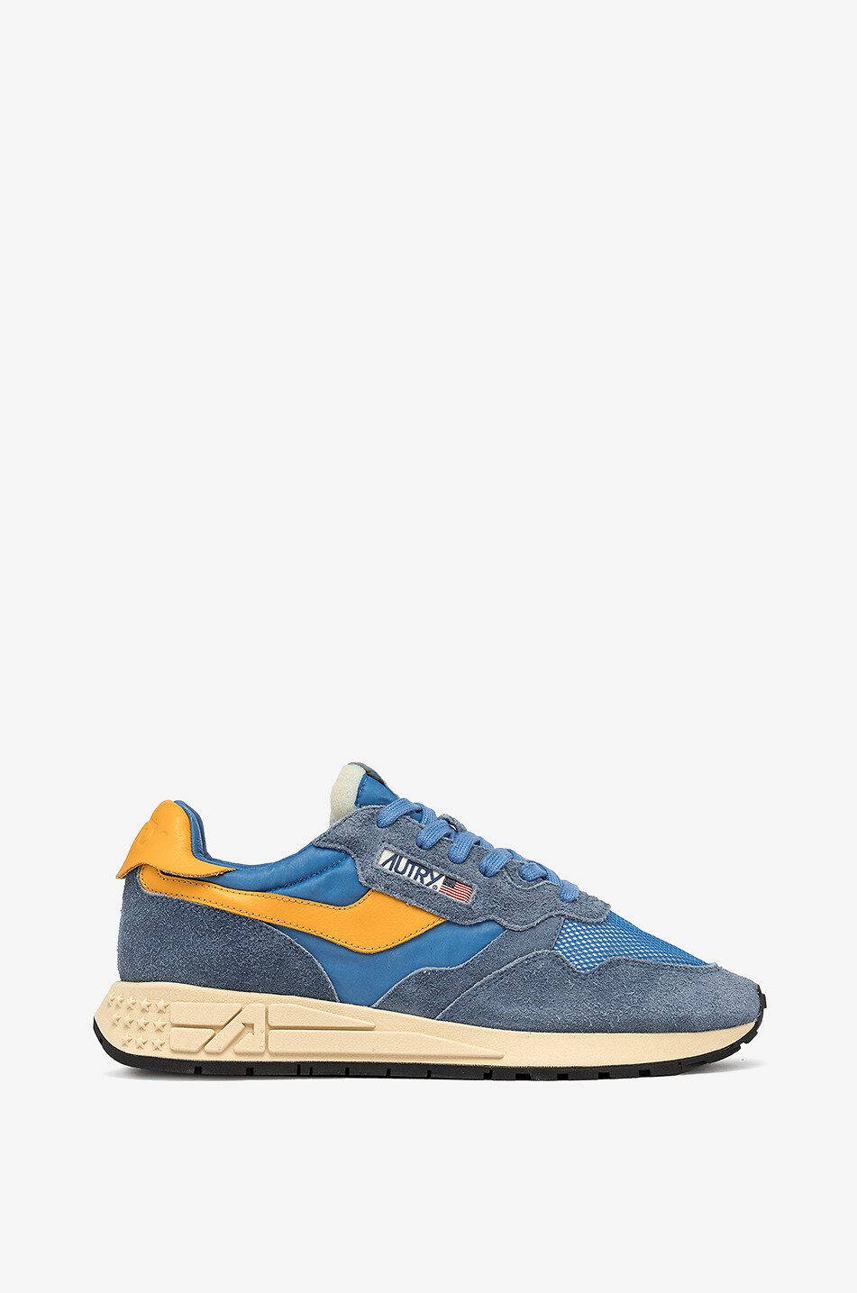 Zweifarbige Sneakers aus Netzstoff und Wildleder Reelwind Low