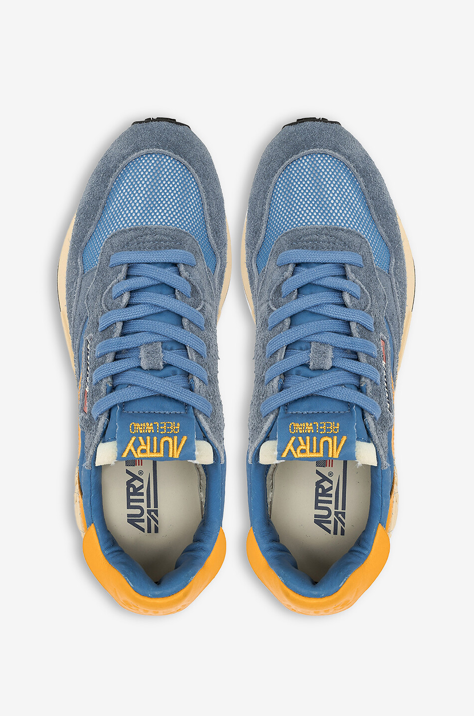 AUTRY Zweifarbige Sneakers aus Netzstoff und Wildleder Reelwind Low Herren BLAU 4