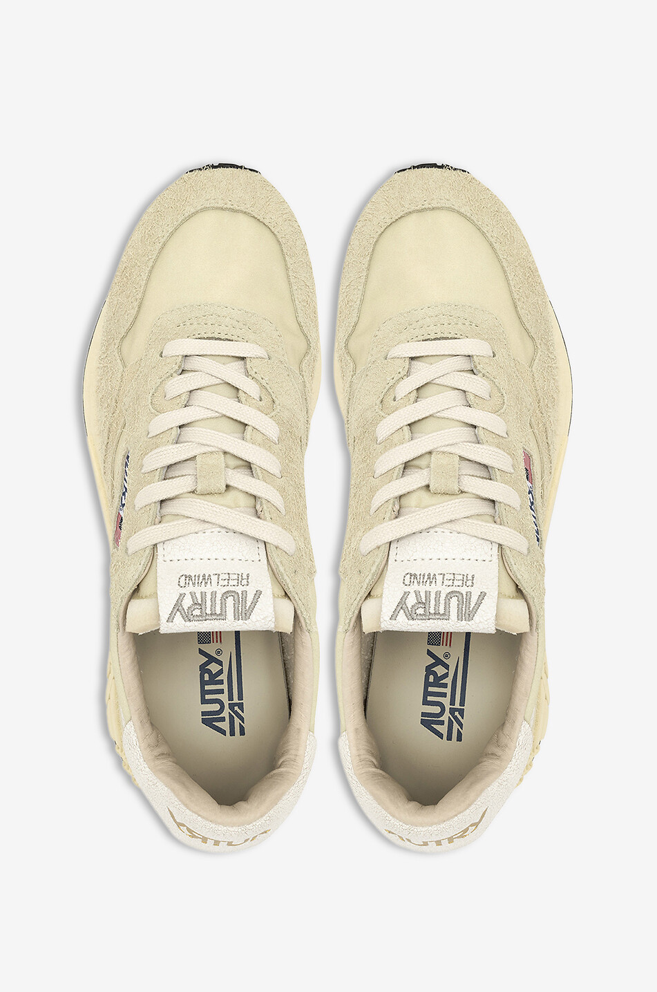 AUTRY Baskets bi-matière effet vintage Reelwind Low Homme BLANC CASSE 4