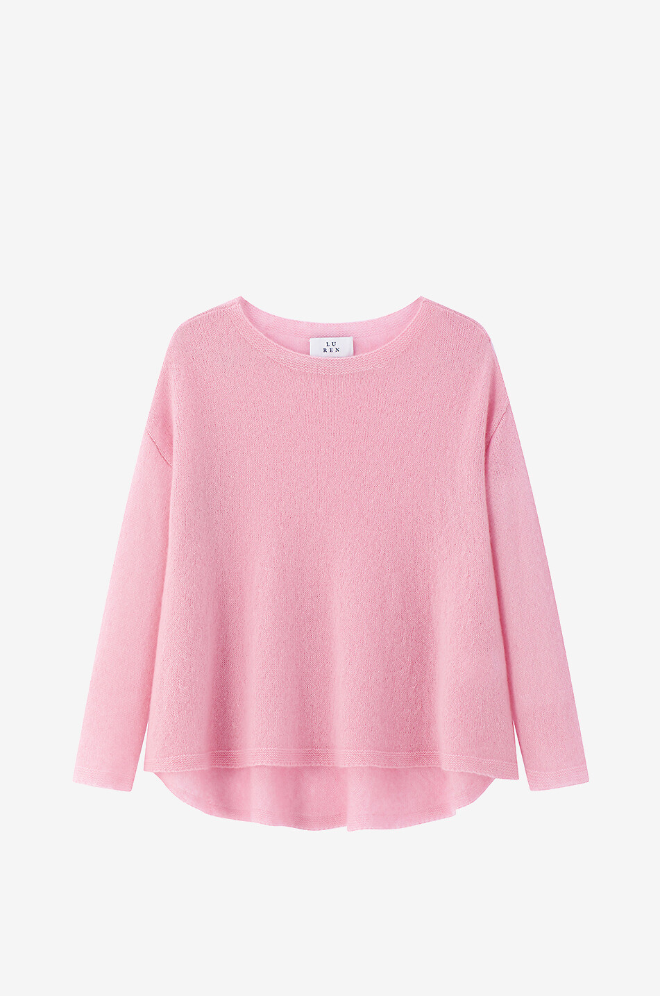 LU REN Pull évasé à col rond en cachemire et soie Cidalia Femme ROSE 1