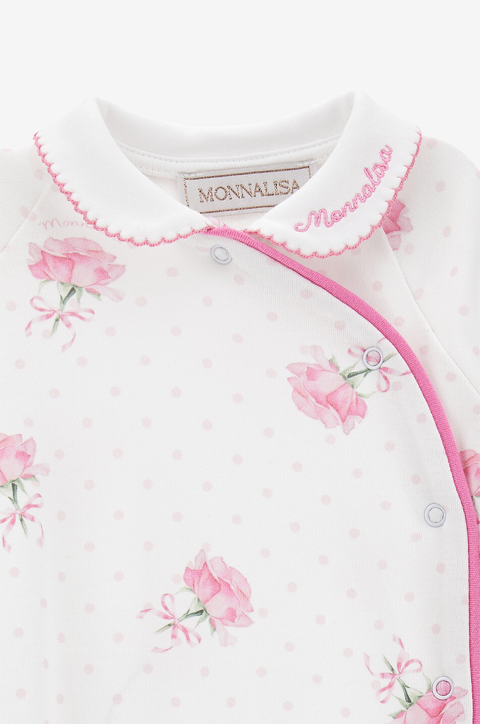 MONNALISA Baby-Wickel-Pyjama mit Rosenprint Baby WEISS 3