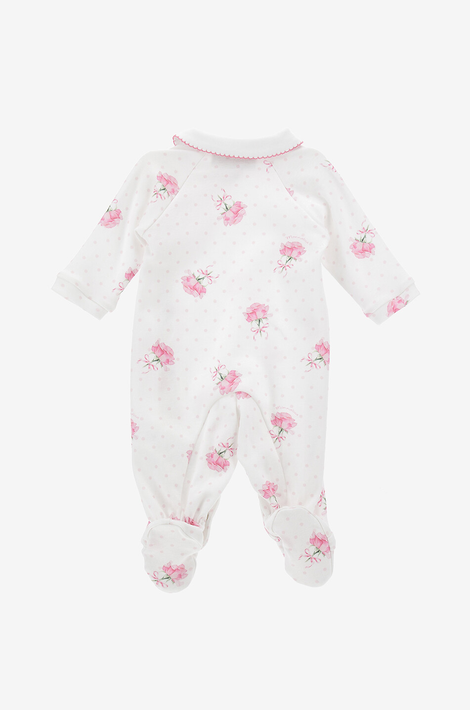MONNALISA Baby-Wickel-Pyjama mit Rosenprint Baby WEISS 2