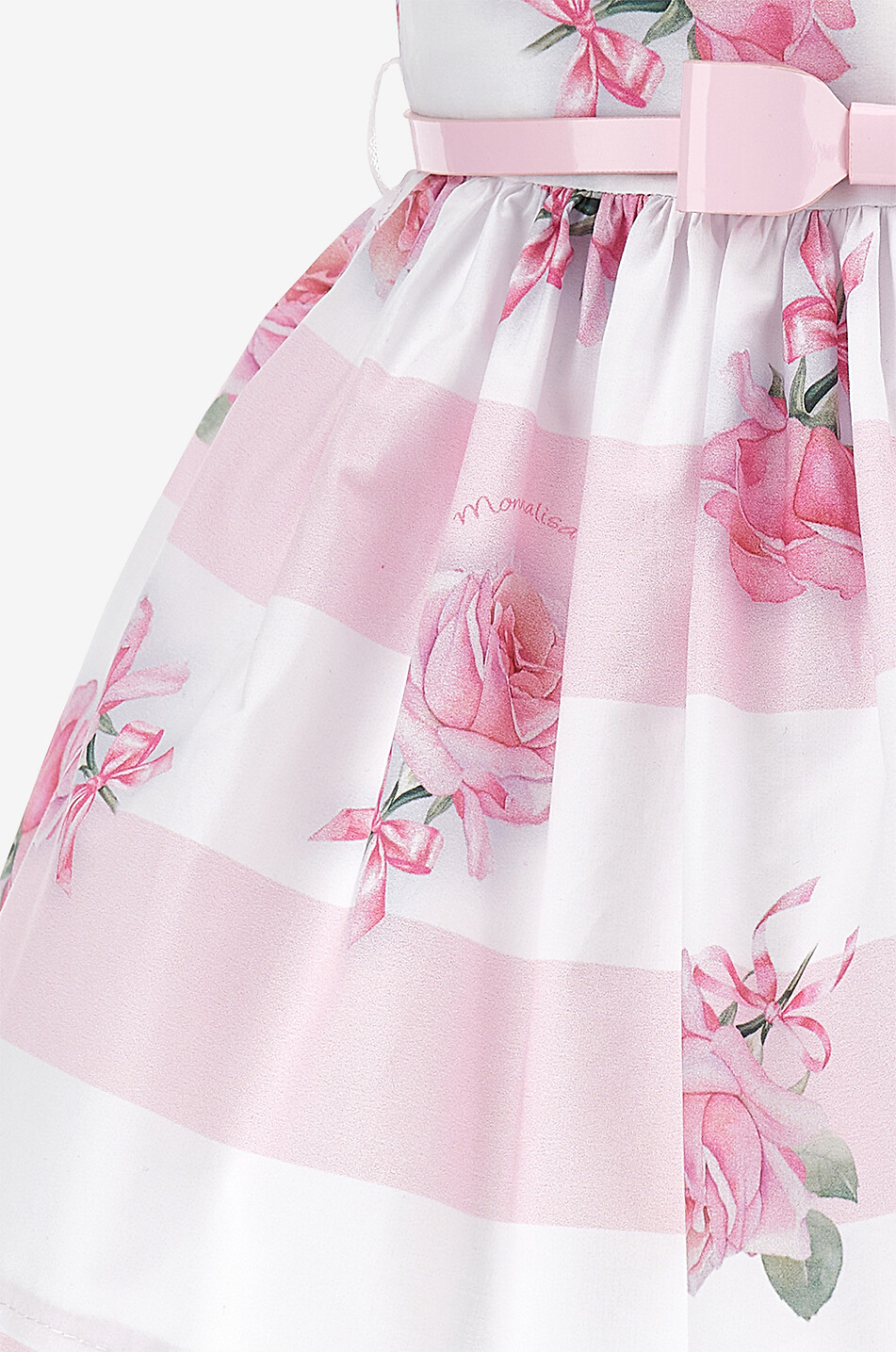 MONNALISA Babykleid mit Streifen und Rosen Baby ROSA 4