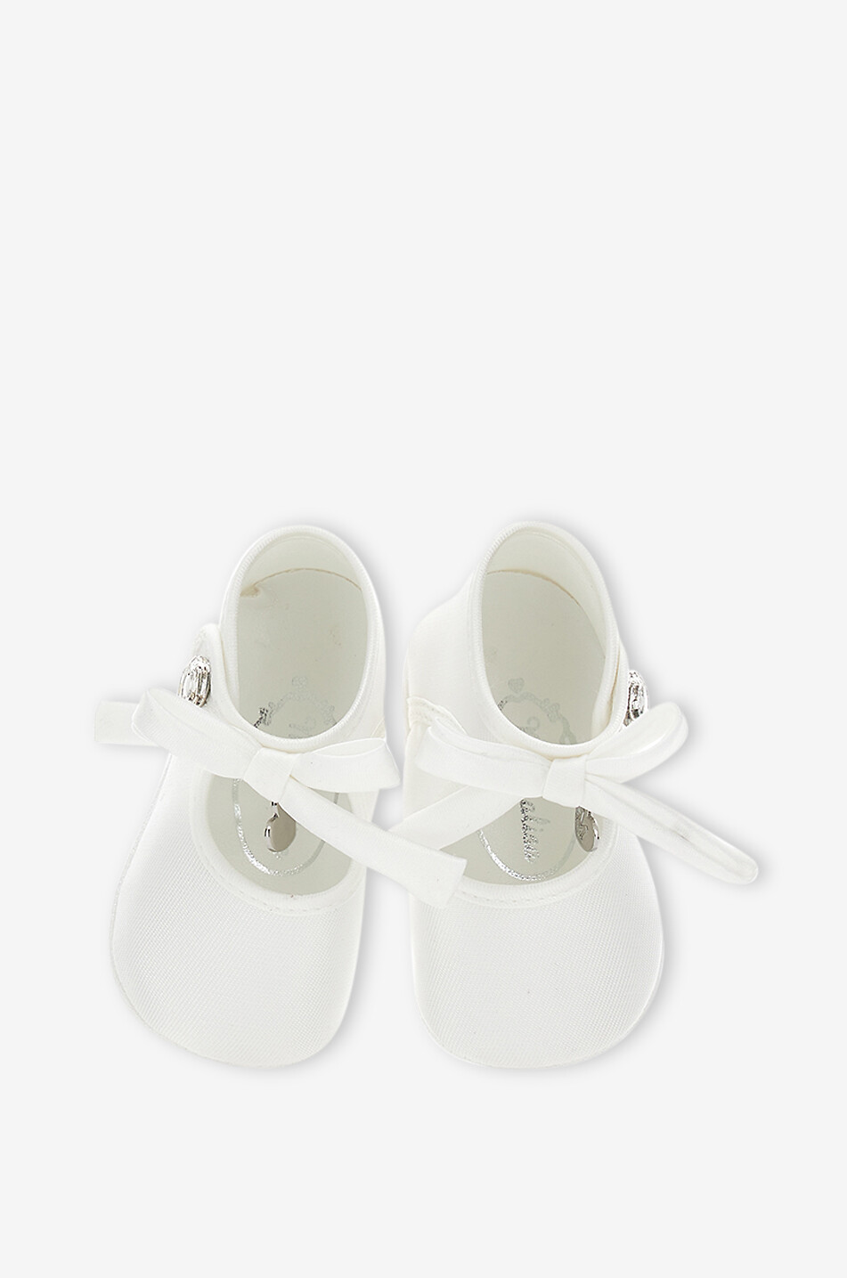 MONNALISA Baby Mary Janes in canvas with crystal Baby WHITE 4