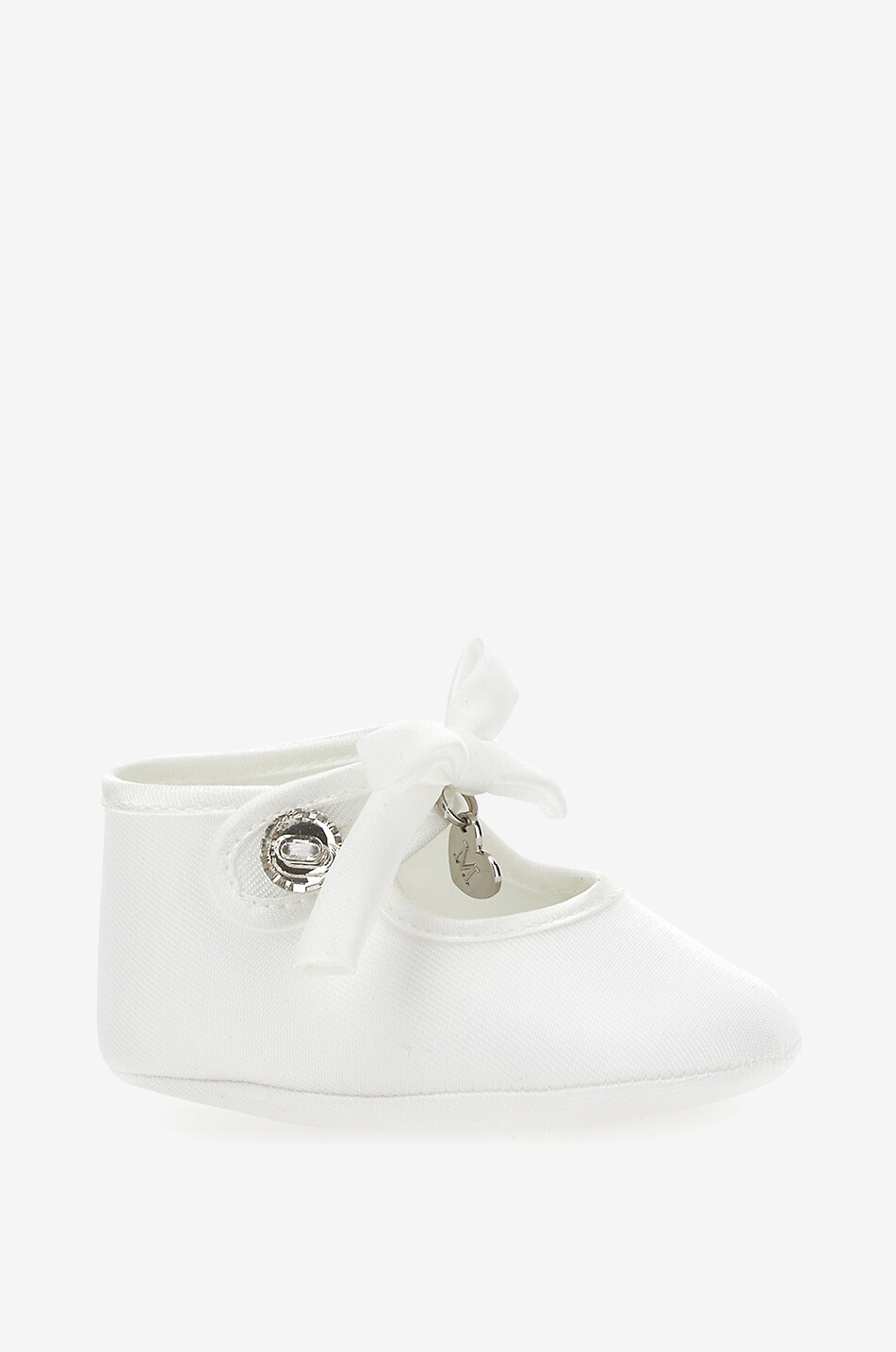 MONNALISA Baby Mary Janes in canvas with crystal Baby WHITE 2