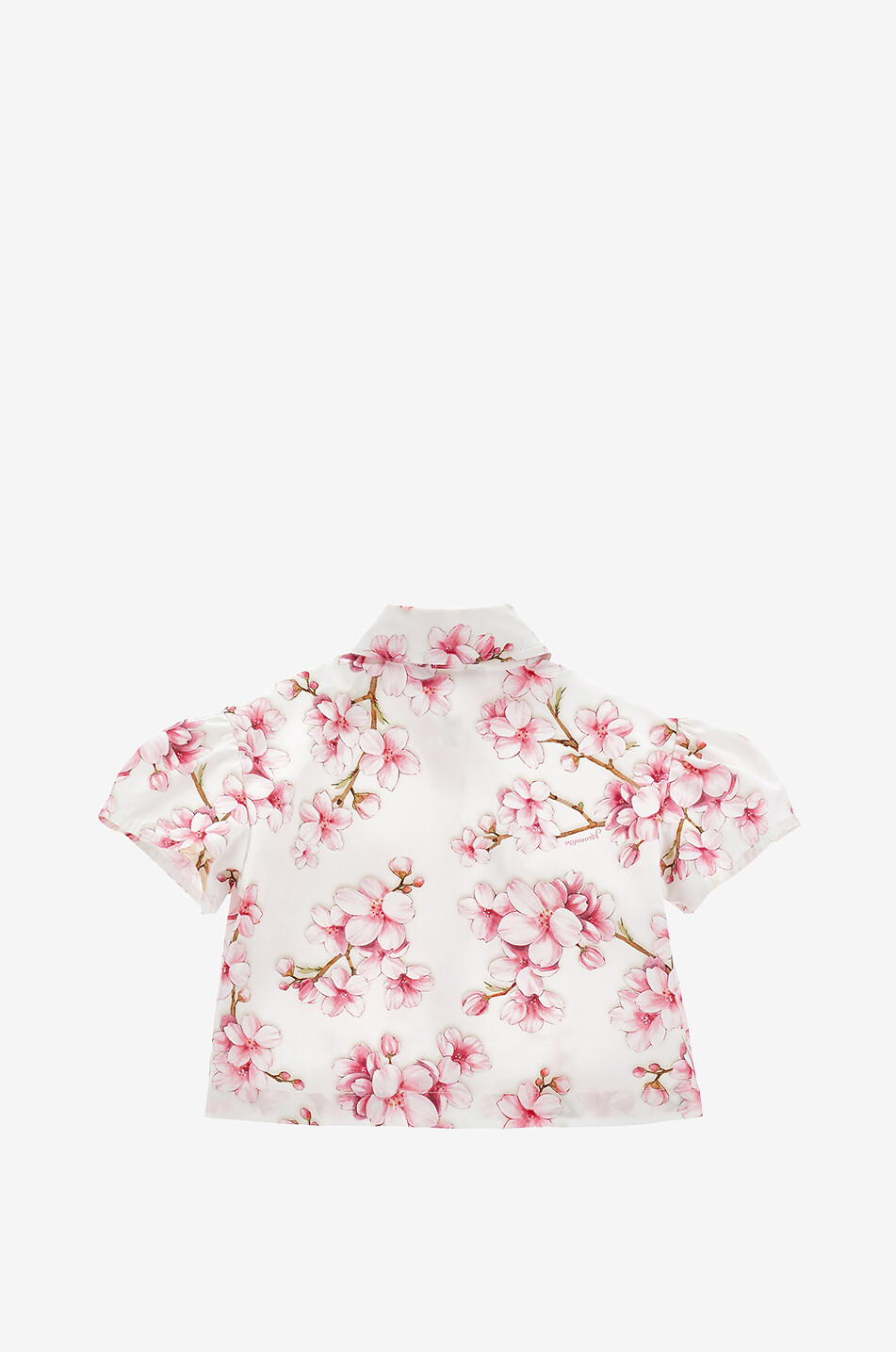 Chemise à manches courtes imprimée fleurs de cerisier fille