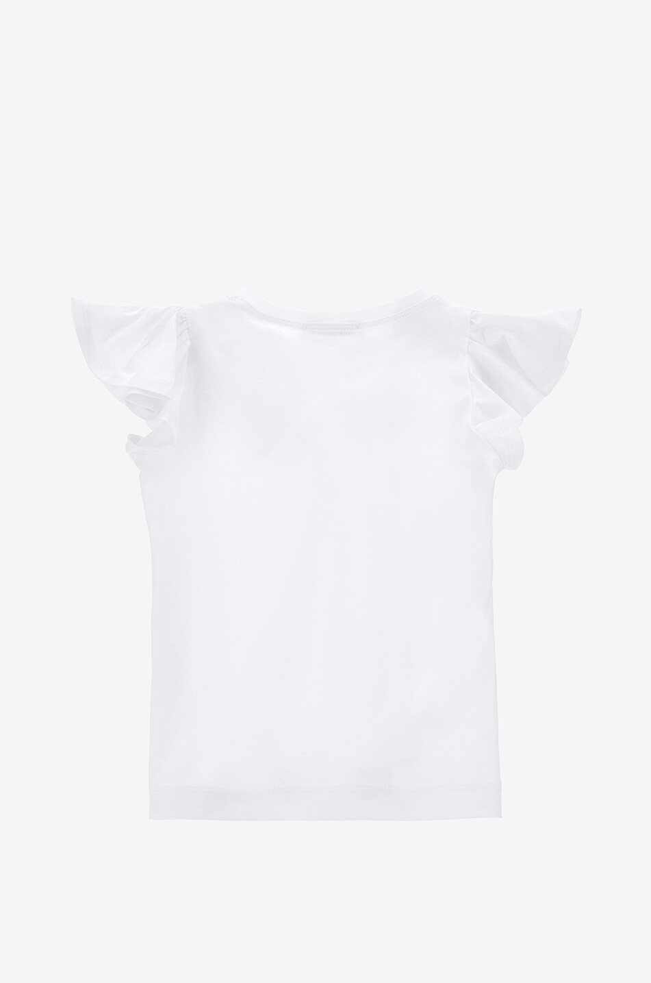 MONNALISA Kitten and Berries girls' ruffle sleeve T-shirt Girl WHITE 2