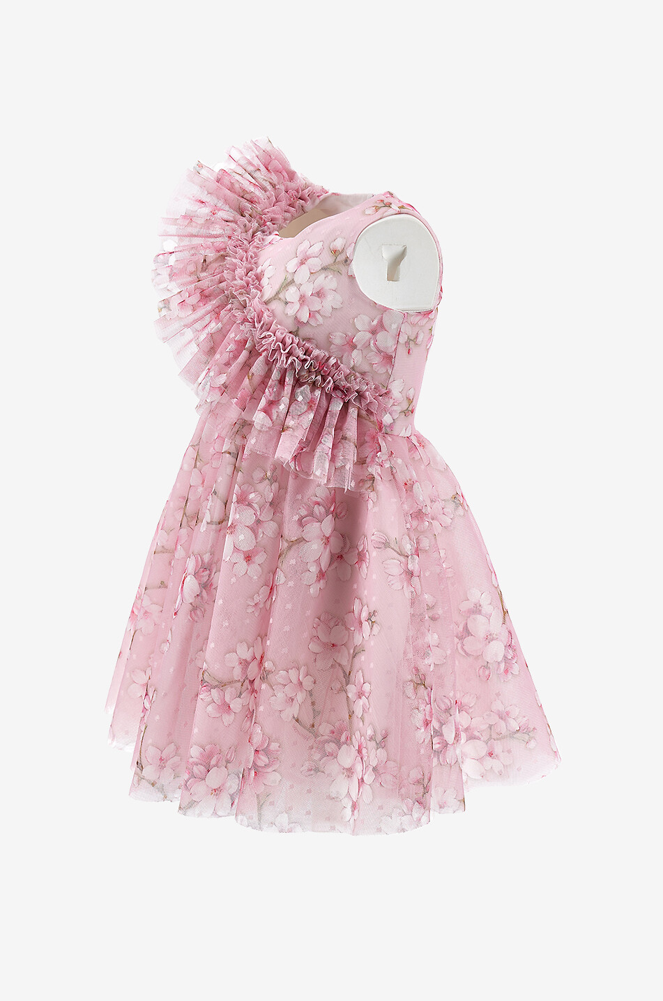 MONNALISA Ärmelloses geblümtes Mädchenkleid mit Rüsche Mädchen ROSA 4