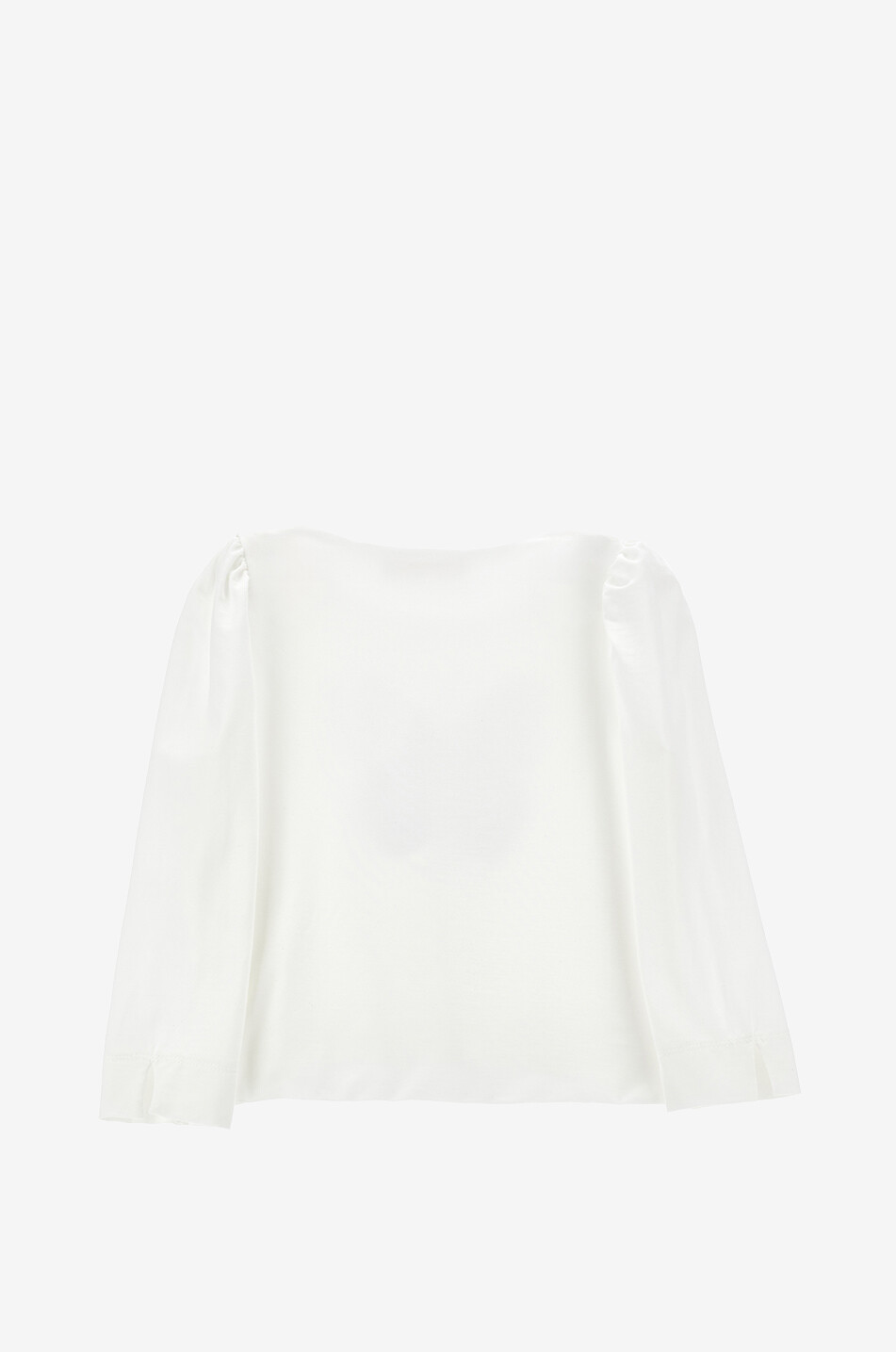 MONNALISA Butterfly girls' T-shirt with long puff sleeves Girl WHITE 2