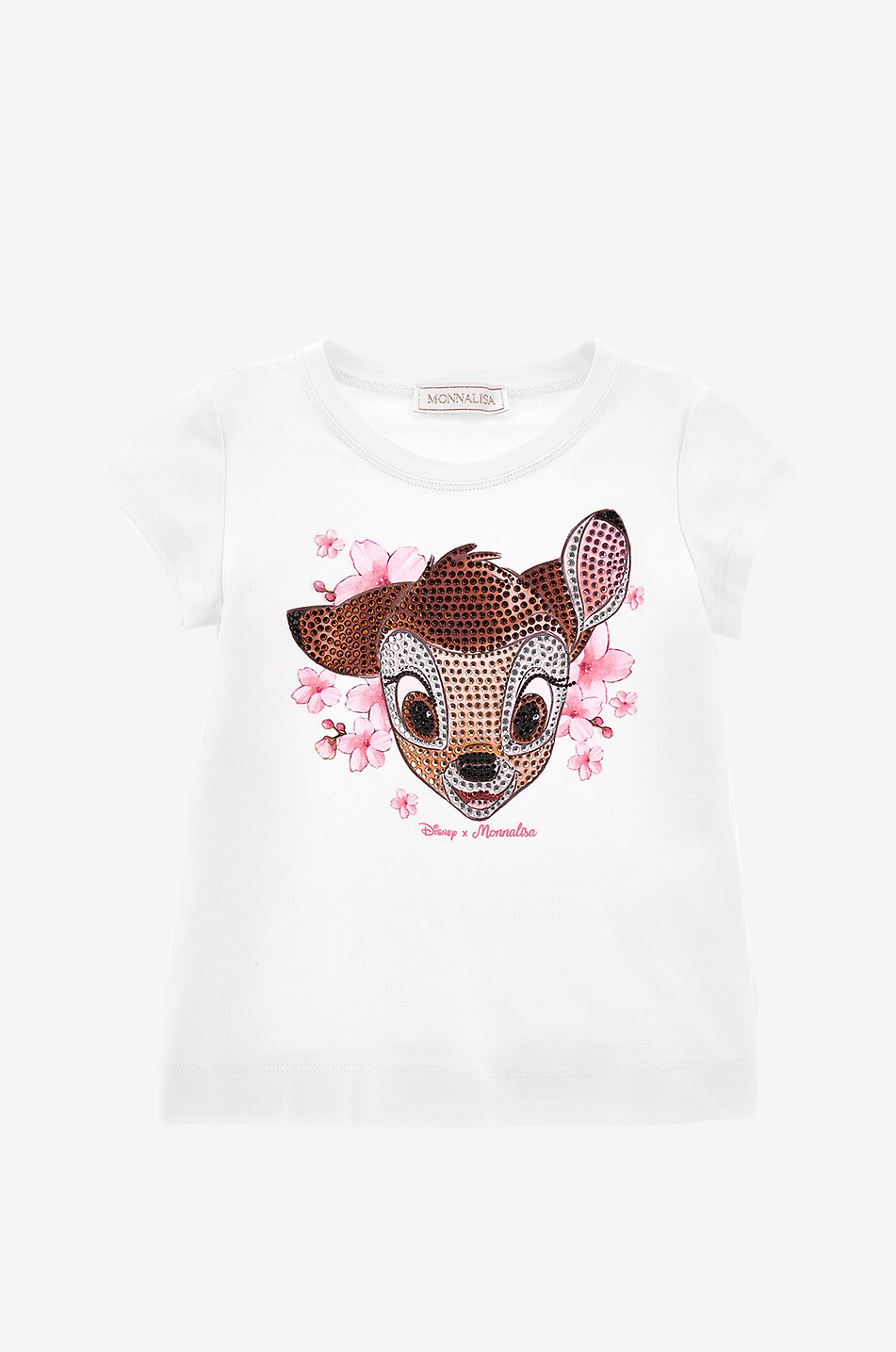 MONNALISA Bambi girls' short-sleeved T-shirt Girl WHITE 1