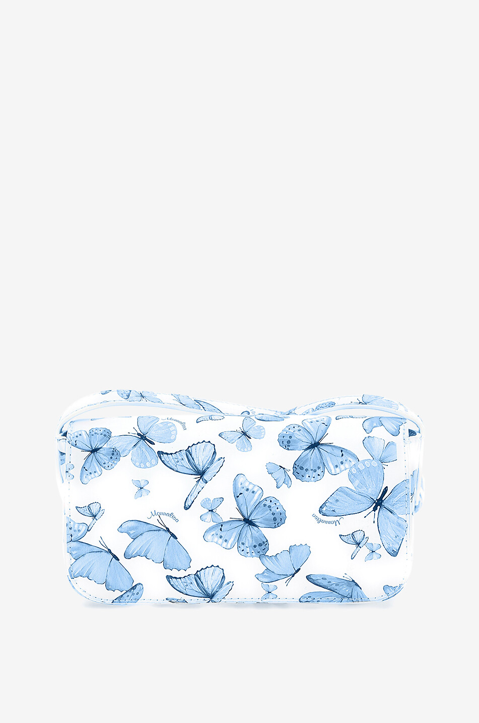 MONNALISA Butterfly printed girls' faux leather shoulder bag Girl LIGHT BLUE 3