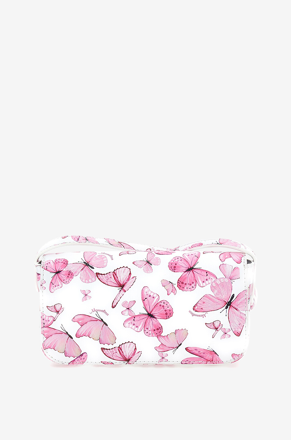 MONNALISA Butterfly printed girls' faux leather shoulder bag Girl PINK 3