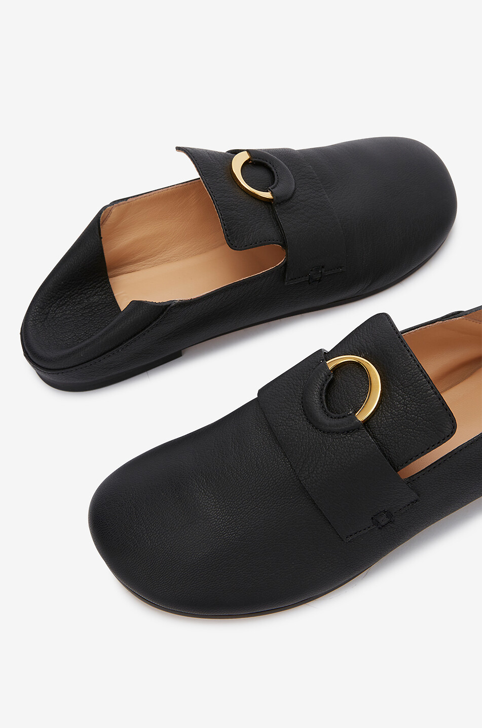 Kali grained leather loafers