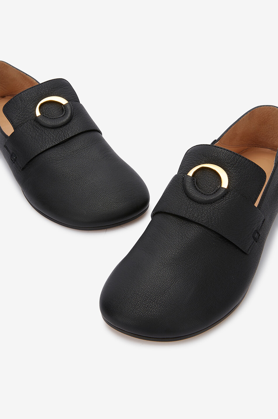 Kali grained leather loafers