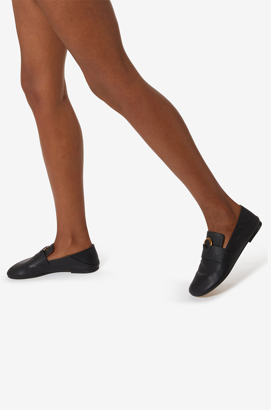 Kali grained leather loafers