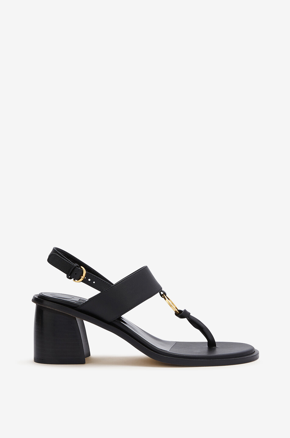ODISSI Sandalen mit Blockabsatz aus Leder Olivia Damen SCHWARZ 1