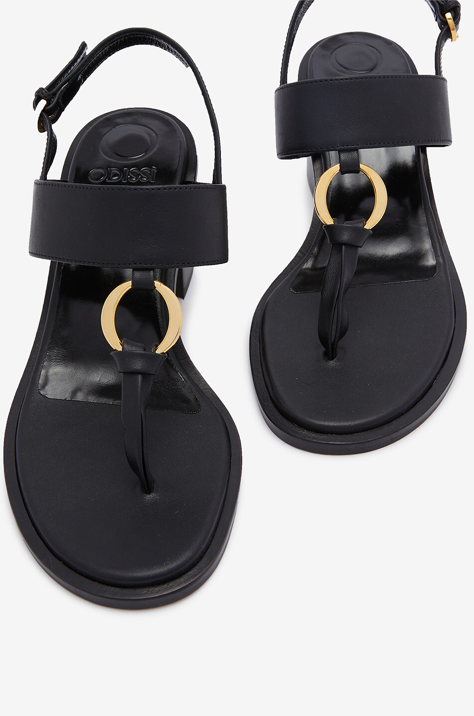 ODISSI Sandalen mit Blockabsatz aus Leder Olivia Damen SCHWARZ 2