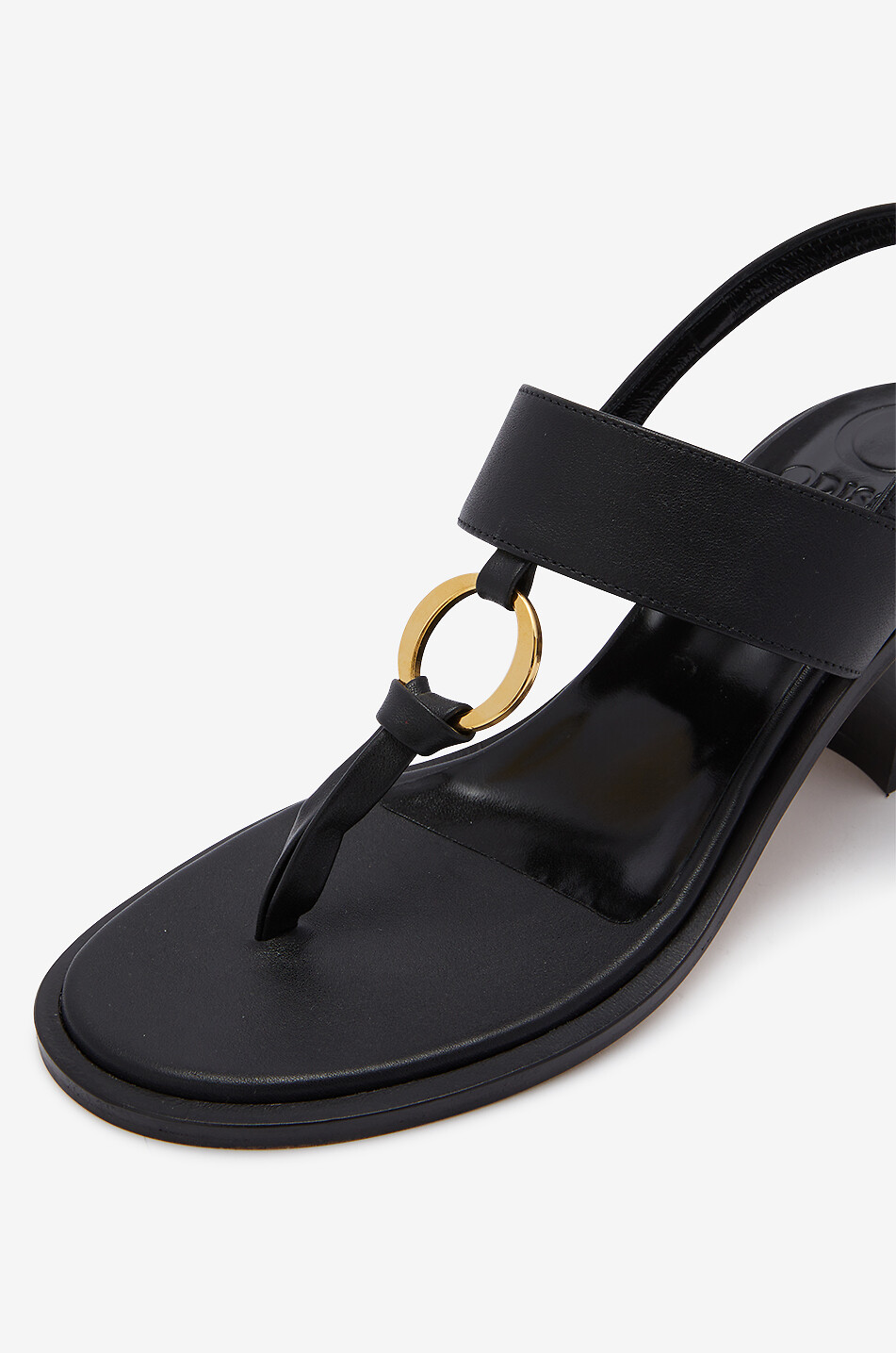 ODISSI Sandalen mit Blockabsatz aus Leder Olivia Damen SCHWARZ 3