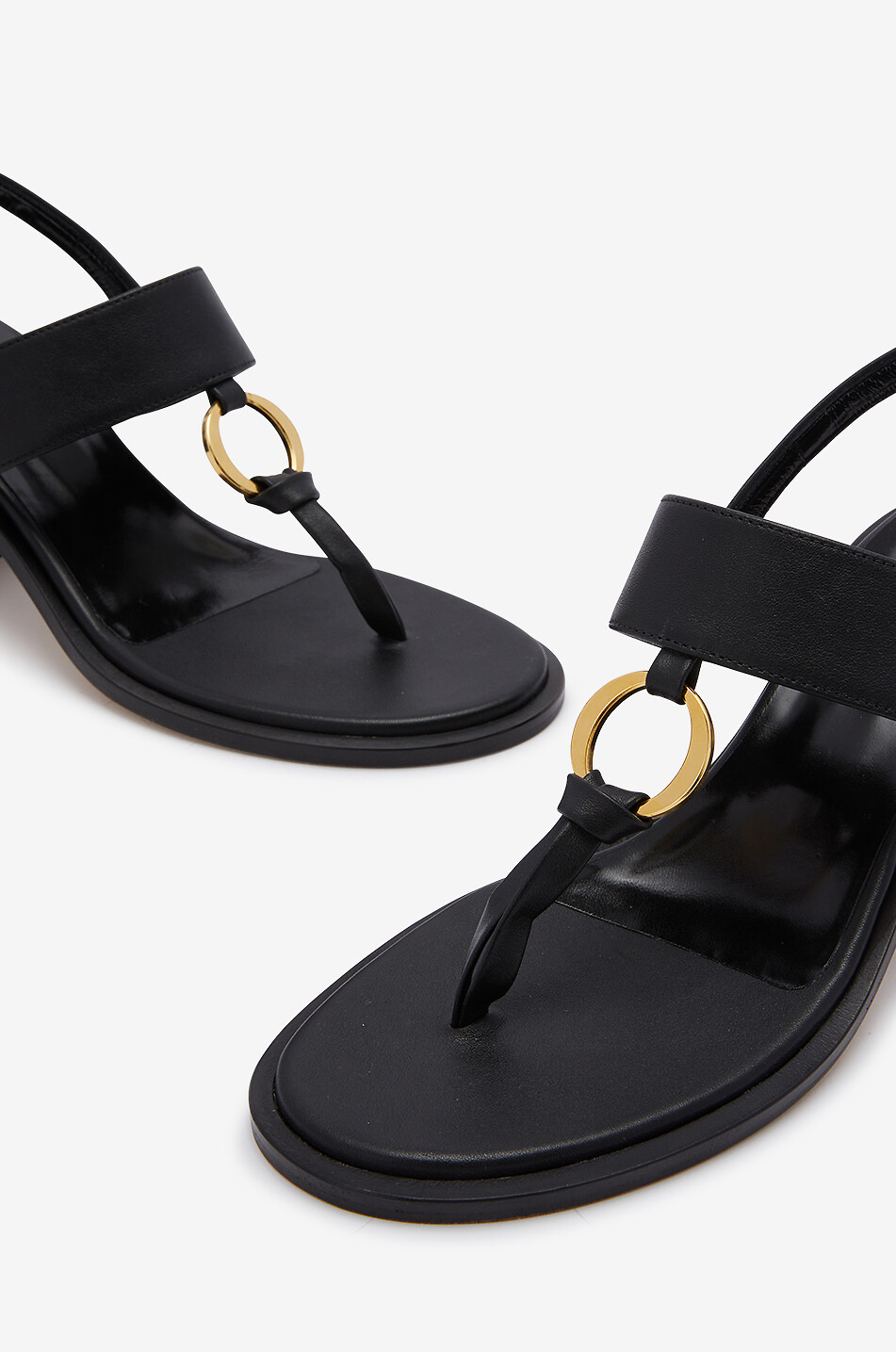 ODISSI Sandalen mit Blockabsatz aus Leder Olivia Damen SCHWARZ 5